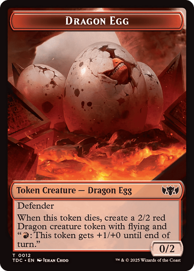 Dragon Egg // Dragon (0013) Double - Sided Token [Tarkir: Dragonstorm Commander Tokens] - Anime Alley