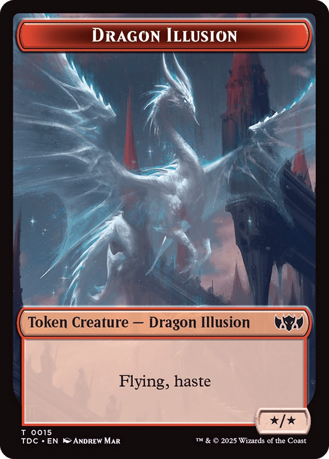 Dragon Illusion // Monk Double - Sided Token [Tarkir: Dragonstorm Commander Tokens] - Anime Alley