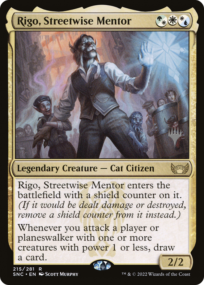 Rigo, Streetwise Mentor (Promo Pack) [Streets of New Capenna Promos]