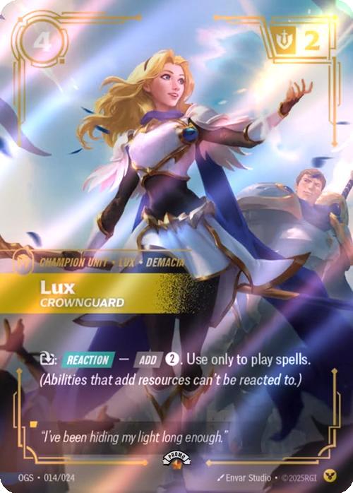 Lux - Crownguard (014/024) - Riftbound Organized Play Promotional Cards Foil
