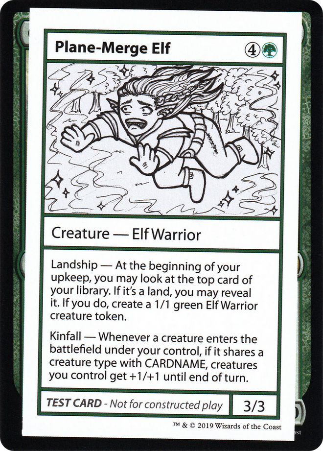 Plane-Merge Elf (2021 Edition) [Mystery Booster Playtest Cards]