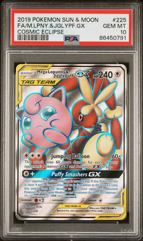 Mega Lopunny & JigglyPuff GX PSA 10