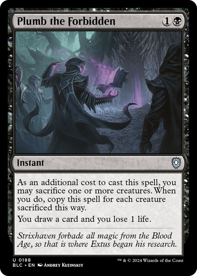 Plumb the Forbidden [Bloomburrow Commander]