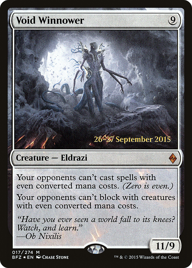 Void Winnower [Battle for Zendikar Prerelease Promos]