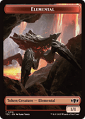 Elemental (0016) // Gold Double - Sided Token [Tarkir: Dragonstorm Commander Tokens] - Anime Alley
