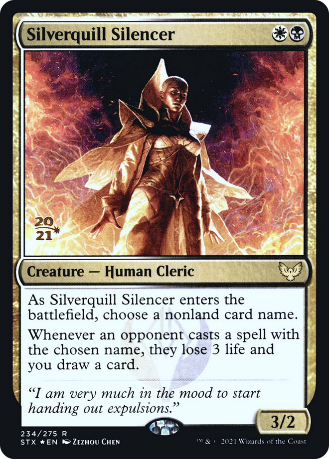 Silverquill Silencer [Strixhaven: School of Mages Prerelease Promos]