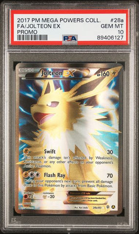 POKEMON Mega Powers Collection Promo 28a FA Jolteon EX GEM MT 10 PSA Graded Card