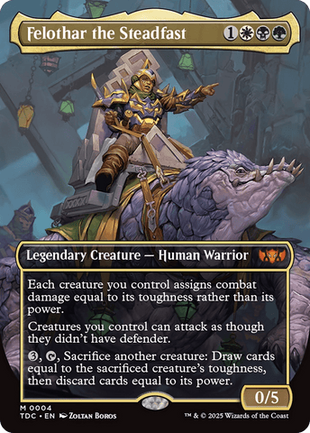 Felothar the Steadfast (Borderless) [Tarkir: Dragonstorm Commander] - Anime Alley