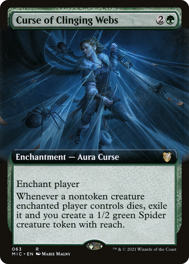 Curse of Clinging Webs (Extended Art) [Innistrad: Midnight Hunt Commander]