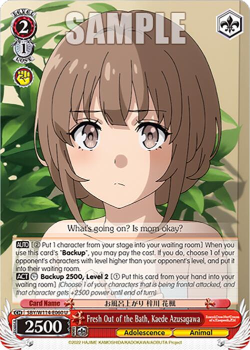 Fresh Out of the Bath, Kaede Azusagawa (SBY/W114 - E060 U) [Rascal Does Not Dream Series] - Anime Alley