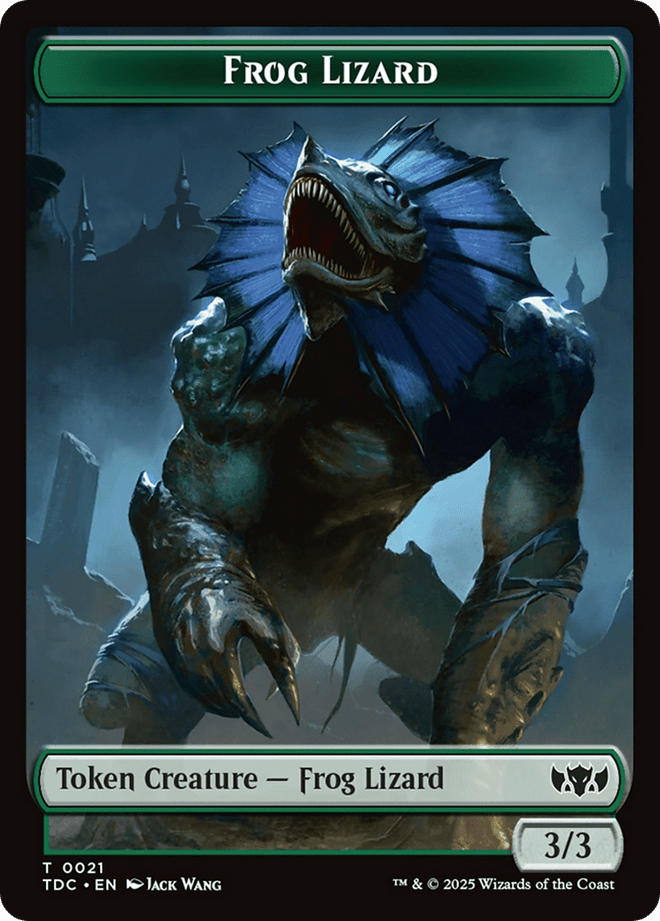 Frog Lizard // Dragon (0014) Double - Sided Token [Tarkir: Dragonstorm Commander Tokens] - Anime Alley