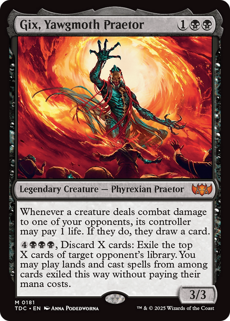 Gix, Yawgmoth Praetor [Tarkir: Dragonstorm Commander] - Anime Alley