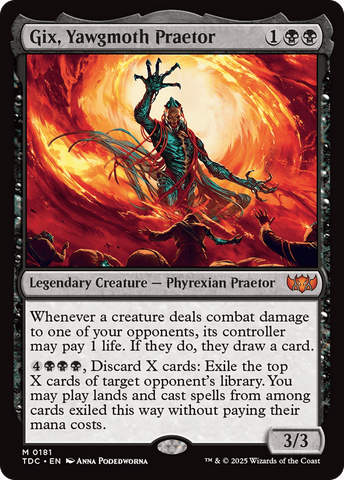 Gix, Yawgmoth Praetor [Tarkir: Dragonstorm Commander] - Anime Alley