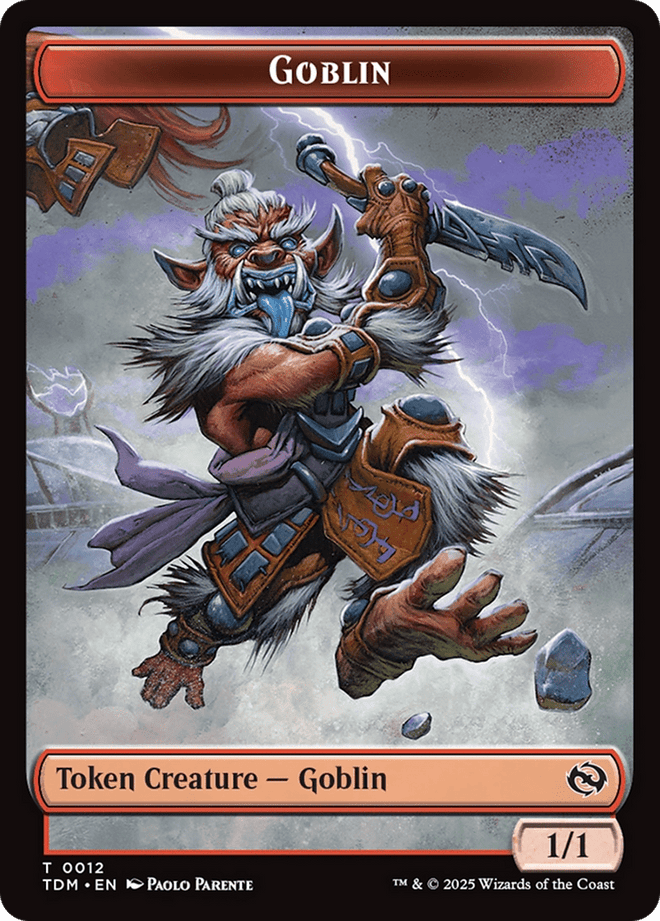 Goblin // Solider (0004) Double - Sided Token [Tarkir: Dragonstorm Commander Tokens] - Anime Alley