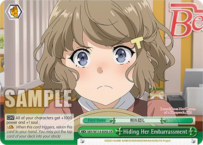 Hiding Her Embarrassment (SBY/W114 - E045 CR) [Rascal Does Not Dream Series] - Anime Alley