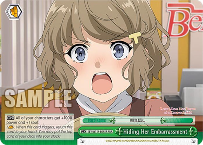 Hiding Her Embarrassment (SBY/W114 - E045R RRR) [Rascal Does Not Dream Series] - Anime Alley