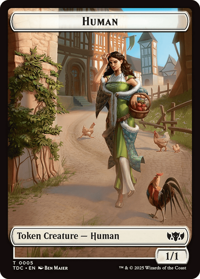 Human // Rat Double - Sided Token [Tarkir: Dragonstorm Commander Tokens] - Anime Alley
