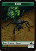 Insect (0022) // Plant Double - Sided Token [Tarkir: Dragonstorm Commander Tokens] - Anime Alley