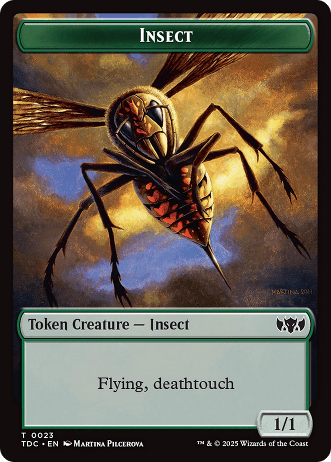 Insect (0023) // Wall Double - Sided Token [Tarkir: Dragonstorm Commander Tokens] - Anime Alley