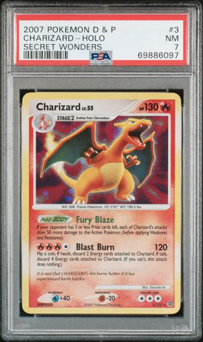 Pokemon Diamond & Pearl Secret Wonders Charizard Holo NM 7