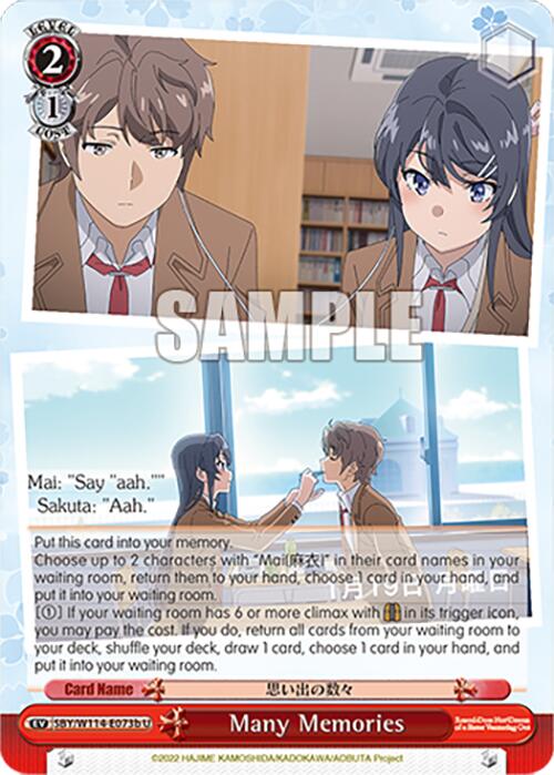 Many Memories (SBY/W114 - E073b U) [Rascal Does Not Dream Series] - Anime Alley