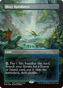 Misty Rainforest (Borderless) (Dragonscale Foil) [Tarkir: Dragonstorm Special Guests] - Anime Alley