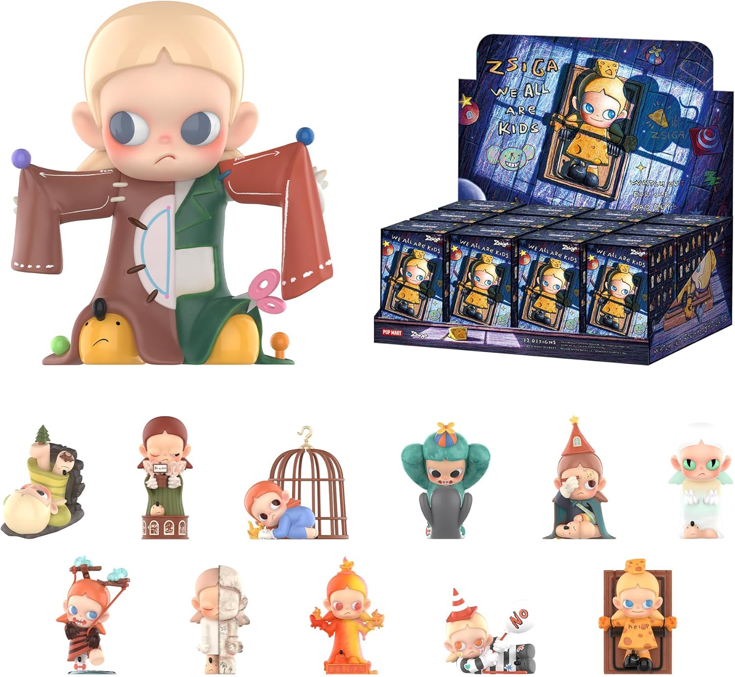 POP MART Zsiga We All are Kids Series Figures, Zsiga Blind Box Figures - Anime Alley