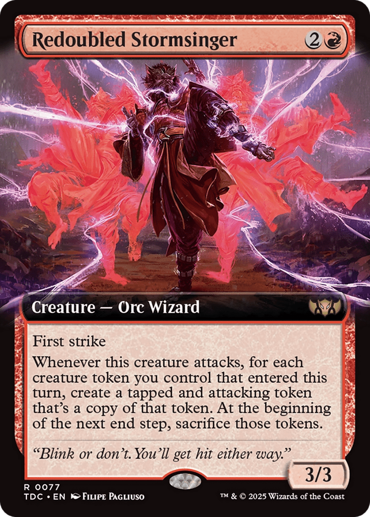 Redoubled Stormsinger (Extended Art) [Tarkir: Dragonstorm Commander] - Anime Alley