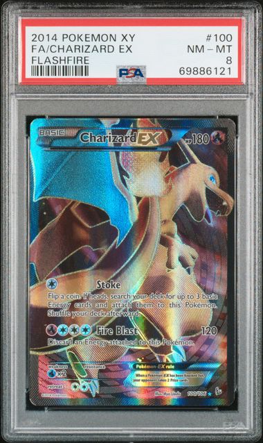 Pokemon XY Flashfire 100 Charizard EX FA NM-MT 8 Card