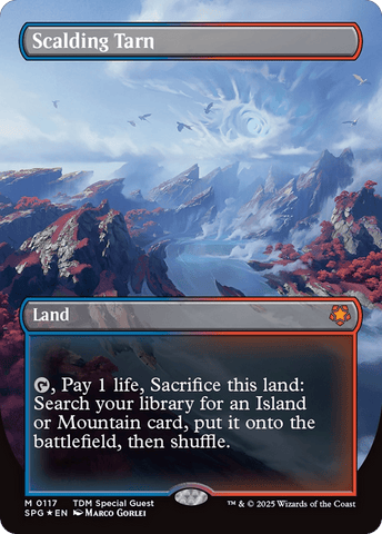 Scalding Tarn (Borderless) (Dragonscale Foil) [Tarkir: Dragonstorm Special Guests] - Anime Alley