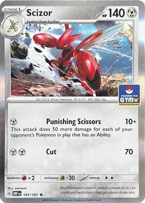Scizor (141/197) (Pokemon Gym Promo) [Scarlet & Violet: Obsidian Flames] - Anime Alley