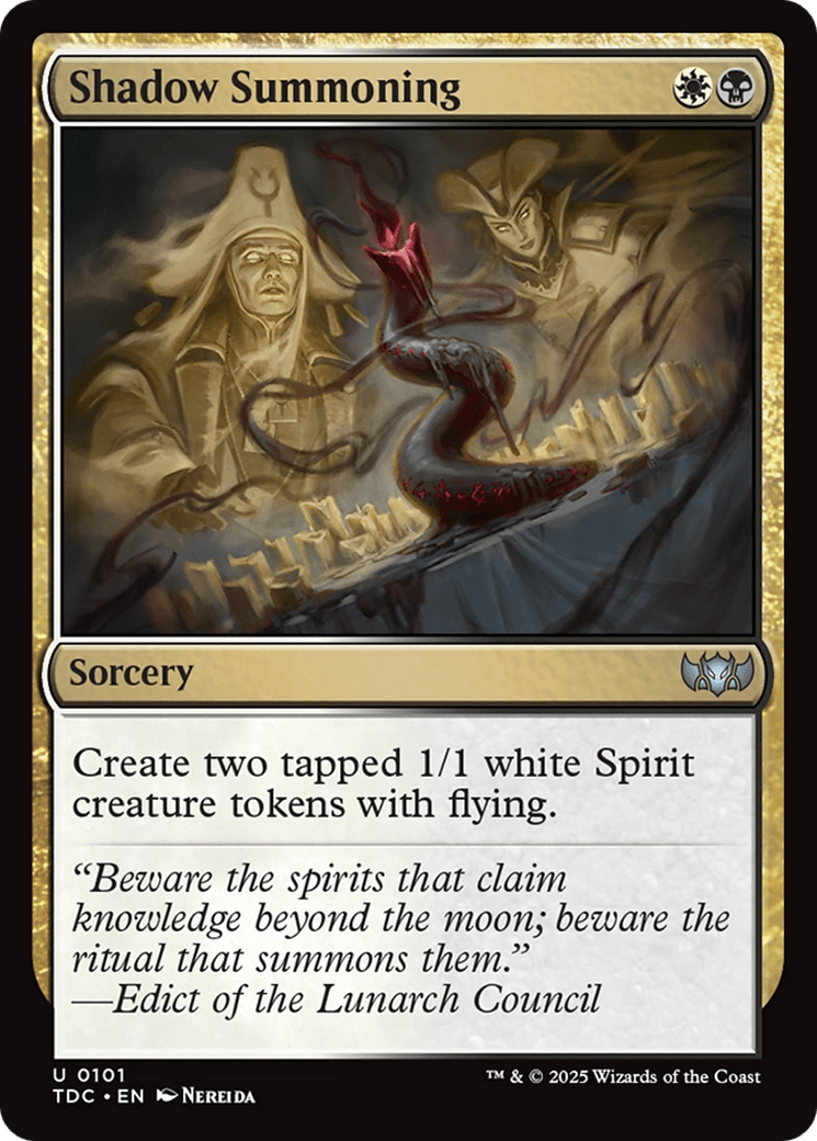 Shadow Summoning [Tarkir: Dragonstorm Commander] - Anime Alley