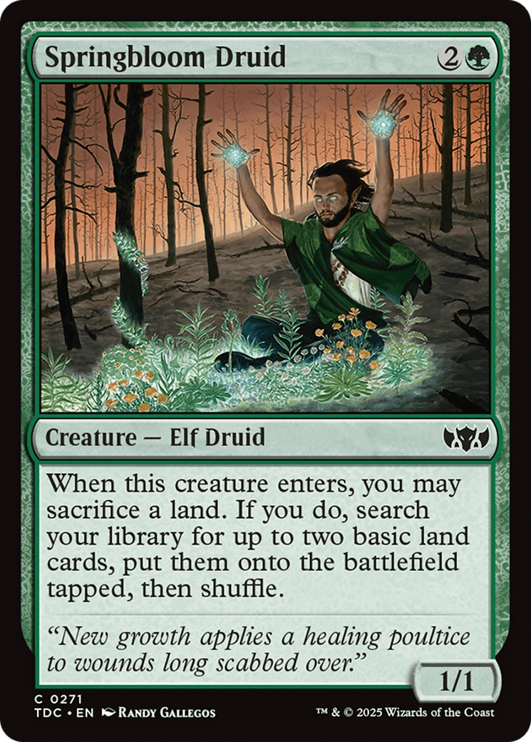 Springbloom Druid [Tarkir: Dragonstorm Commander] - Anime Alley