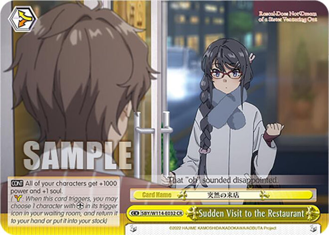 Sudden Visit to the Restaurant (SBY/W114 - E032 CR) [Rascal Does Not Dream Series] - Anime Alley