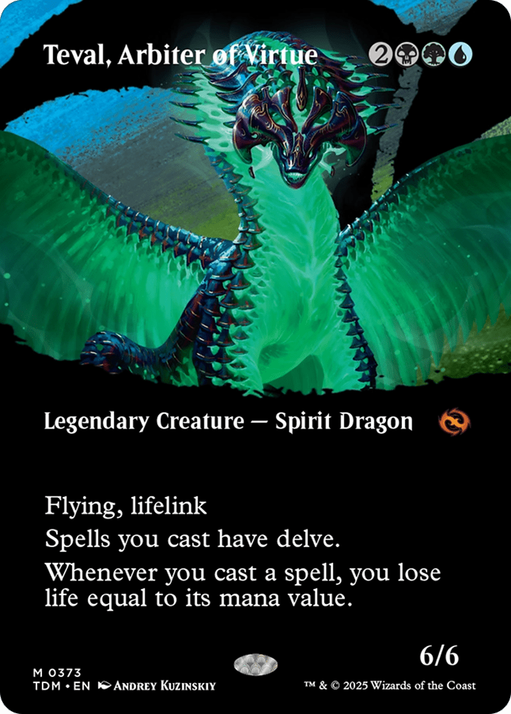 Teval, Arbiter of Virtue (Borderless) [Tarkir: Dragonstorm] - Anime Alley
