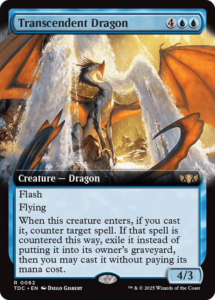 Transcendent Dragon (Extended Art) [Tarkir: Dragonstorm Commander] - Anime Alley