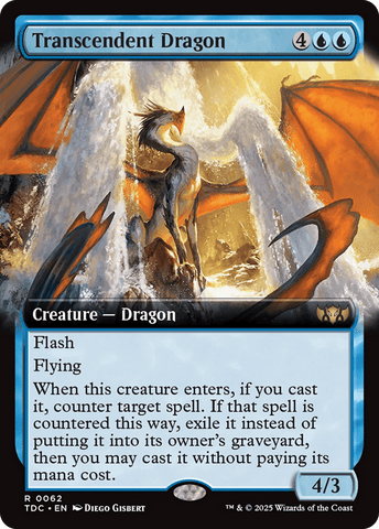 Transcendent Dragon (Extended Art) [Tarkir: Dragonstorm Commander] - Anime Alley