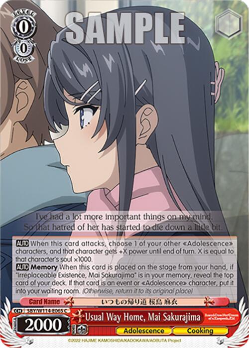 Usual Way Home, Mai Sakurajima (SBY/W114 - E065 C) [Rascal Does Not Dream Series] - Anime Alley