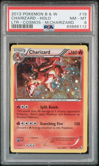 Pokemon Black & White Legendary Treasures Charizard Holo #19 NM-MT 8