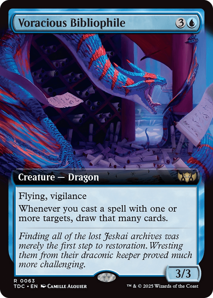 Voracious Bibliophile (Extended Art) [Tarkir: Dragonstorm Commander] - Anime Alley