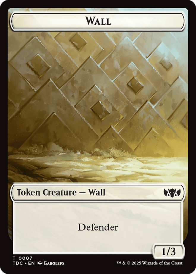 Wall // Spider Double - Sided Token [Tarkir: Dragonstorm Commander Tokens] - Anime Alley