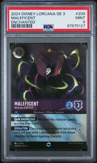 Disney Lorcana German DE 3-Into the Inklands 209 Maleficent Enchanted Mint 9