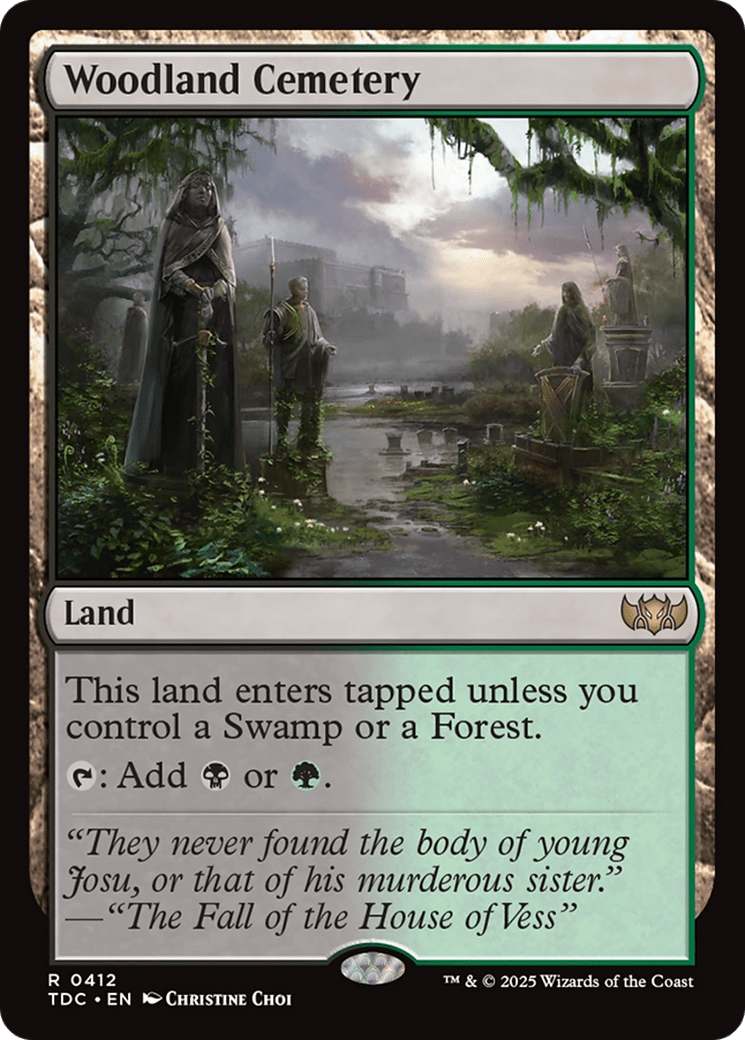 Woodland Cemetery [Tarkir: Dragonstorm Commander] - Anime Alley