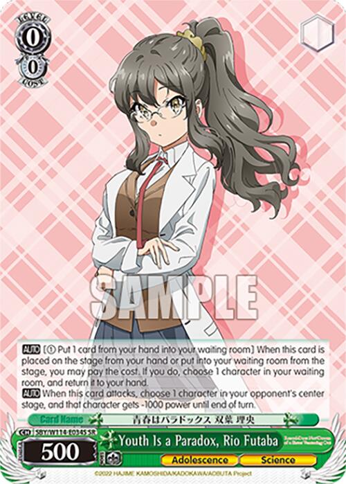 Youth Is a Paradox, Rio Futaba (SBY/W114 - E034S SR) [Rascal Does Not Dream Series] - Anime Alley