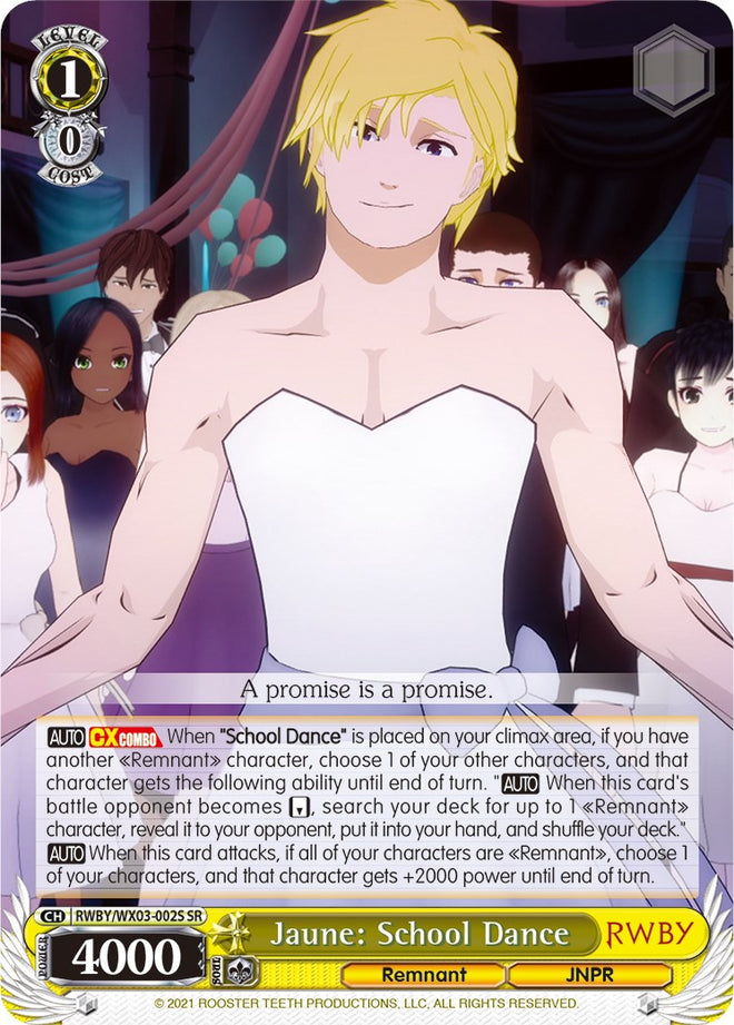 Jaune: School Dance (RWBY/WX03-002S SR) [RWBY]