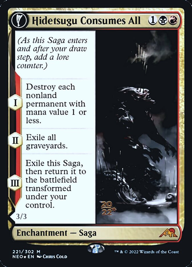 Hidetsugu Consumes All // Vessel of the All-Consuming [Kamigawa: Neon Dynasty Prerelease Promos]