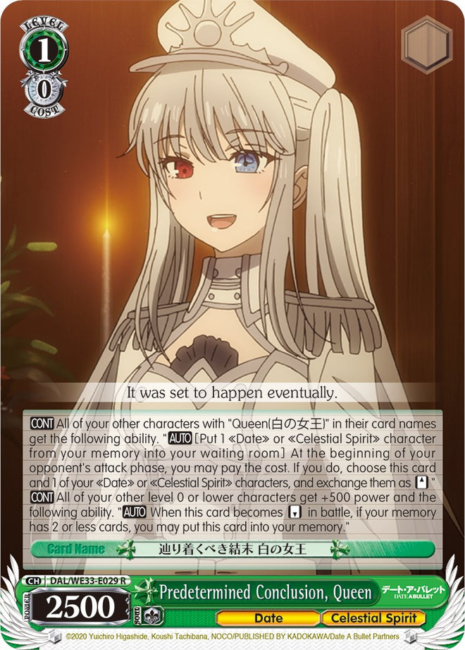 Predetermined Conclusion, Queen (DAL/WE33-E029 R) [Date A Bullet]