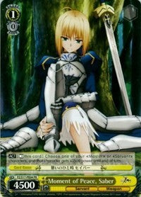 Moment of Peace, Saber (FZ/S17-PE04 PR) (Promo) [Fate/Zero]