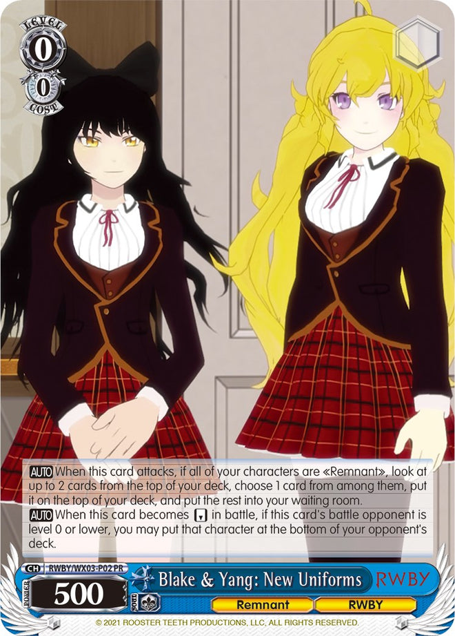 Blake & Yang: New Uniforms (RWBY/WX03-P02 PR) (Promo) [RWBY]
