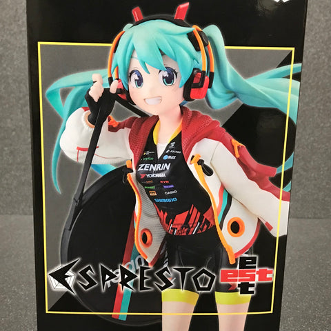 Hatsune Miku Vocaloid Espresto Figure - Racing Miku Team UKYO ver. - Authentic Banpresto JAPAN Kawaii